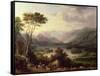 Derwent Water-Arthur Hughes-Framed Stretched Canvas