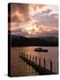 Derwentwater at Sunset, Lake District National Park, Cumbria, England, United Kingdom, Europe-Charles Bowman-Stretched Canvas