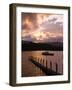 Derwentwater at Sunset, Lake District National Park, Cumbria, England, United Kingdom, Europe-Charles Bowman-Framed Photographic Print