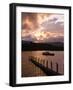 Derwentwater at Sunset, Lake District National Park, Cumbria, England, United Kingdom, Europe-Charles Bowman-Framed Photographic Print