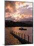 Derwentwater at Sunset, Lake District National Park, Cumbria, England, United Kingdom, Europe-Charles Bowman-Mounted Photographic Print