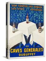 Des Caves Generales Dubuffet French Wine and Spirits Poster-null-Stretched Canvas
