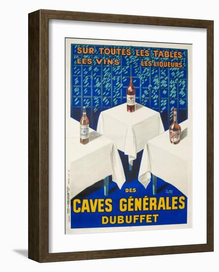 Des Caves Generales Dubuffet French Wine and Spirits Poster-null-Framed Giclee Print