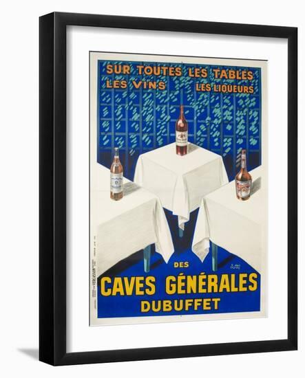 Des Caves Generales Dubuffet French Wine and Spirits Poster-null-Framed Giclee Print