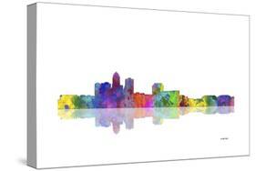 Des Moines Iowa Skyline 1-Marlene Watson-Stretched Canvas