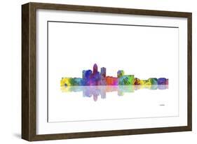 Des Moines Iowa Skyline 1-Marlene Watson-Framed Giclee Print