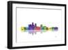 Des Moines Iowa Skyline 1-Marlene Watson-Framed Giclee Print