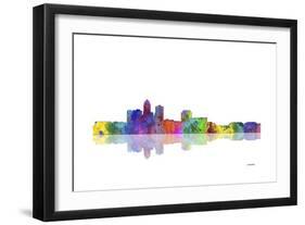 Des Moines Iowa Skyline 1-Marlene Watson-Framed Giclee Print