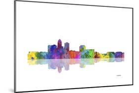 Des Moines Iowa Skyline 1-Marlene Watson-Mounted Giclee Print