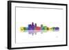 Des Moines Iowa Skyline 1-Marlene Watson-Framed Giclee Print