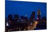 Des Moines, Iowa skyline at dusk-null-Mounted Photographic Print