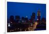 Des Moines, Iowa skyline at dusk-null-Framed Photographic Print