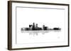 Des Moines Iowa Skyline BG 1-Marlene Watson-Framed Giclee Print