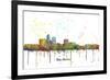 Des Moines Iowa Skyline MCLR 1-Marlene Watson-Framed Giclee Print