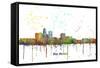 Des Moines Iowa Skyline MCLR 1-Marlene Watson-Framed Stretched Canvas