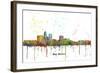 Des Moines Iowa Skyline MCLR 1-Marlene Watson-Framed Giclee Print