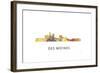 Des Moines Iowa Skyline-Marlene Watson-Framed Giclee Print