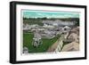 Des Moines, Iowa - State Fair Grounds; Midway Scene-Lantern Press-Framed Art Print