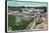 Des Moines, Iowa - State Fair Grounds; Midway Scene-Lantern Press-Framed Stretched Canvas