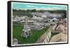 Des Moines, Iowa - State Fair Grounds; Midway Scene-Lantern Press-Framed Stretched Canvas