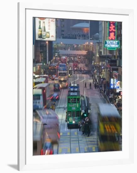 Des Voeux Road, Central, Hong Kong, China-Walter Bibikow-Framed Photographic Print