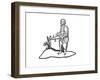 Descartes' Illustration of How the Distance of an Object Is Perceived with Binocular Vision, 1692-null-Framed Giclee Print