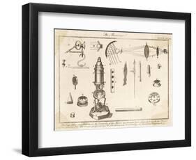 Descartes Microscope-null-Framed Art Print