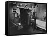 Descendants of Shipwrecked Italian, and a Marooned Yankee Skipper-Carl Mydans-Framed Stretched Canvas