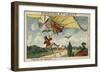 Descending from an Airship by Parachute in the Year 2000-null-Framed Giclee Print