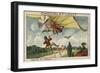 Descending from an Airship by Parachute in the Year 2000-null-Framed Giclee Print