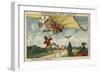 Descending from an Airship by Parachute in the Year 2000-null-Framed Giclee Print