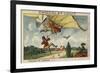 Descending from an Airship by Parachute in the Year 2000-null-Framed Giclee Print