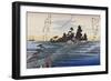 Descending Geese at Haneda-Ando Hiroshige-Framed Giclee Print