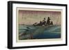 Descending Geese at Haneda-Ando Hiroshige-Framed Art Print