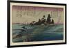 Descending Geese at Haneda-Ando Hiroshige-Framed Art Print