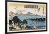 Descending Geese, Miho', from the Series 'Eight Views of Famous Places'-Ando Hiroshige-Framed Giclee Print