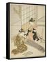 Descending Geese of the Koto Bridges (Kotoji No Rakugan), C.1766-Suzuki Harunobu-Framed Stretched Canvas