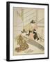 Descending Geese of the Koto Bridges (Kotoji No Rakugan), C.1766-Suzuki Harunobu-Framed Giclee Print