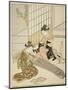Descending Geese of the Koto Bridges (Kotoji No Rakugan), C.1766-Suzuki Harunobu-Mounted Giclee Print