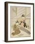 Descending Geese of the Koto Bridges (Kotoji No Rakugan), C.1766-Suzuki Harunobu-Framed Giclee Print