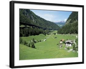 Descending the Brenner Pass in May, with Autobahn on Left and Old Road to Right, Austria-Richard Ashworth-Framed Photographic Print