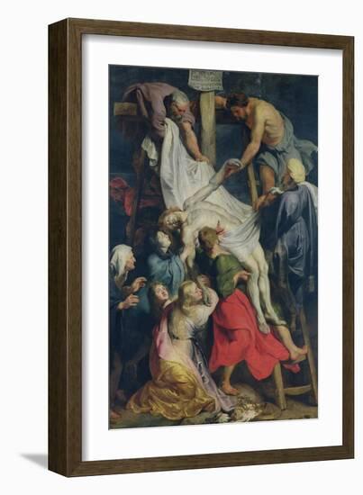 Descent from the Cross, 1617-Peter Paul Rubens-Framed Giclee Print