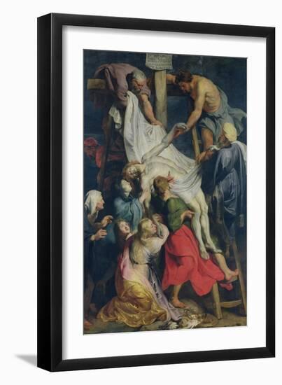 Descent from the Cross, 1617-Peter Paul Rubens-Framed Giclee Print