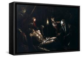 Descent from the Cross, 16th Century-Giacomo Bassano-Framed Stretched Canvas