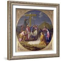 Descent from the Cross, C.1651-Eustache Le Sueur-Framed Giclee Print