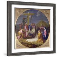 Descent from the Cross, C.1651-Eustache Le Sueur-Framed Giclee Print