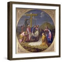 Descent from the Cross, C.1651-Eustache Le Sueur-Framed Giclee Print