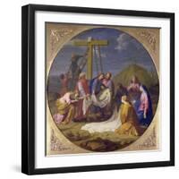 Descent from the Cross, C.1651-Eustache Le Sueur-Framed Giclee Print