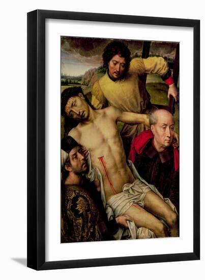 Descent from the Cross, Left Hand Panel from the Deposition Diptych, c.1492-94-Hans Memling-Framed Giclee Print