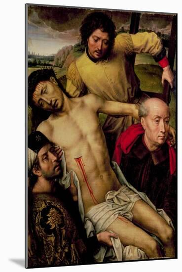 Descent from the Cross, Left Hand Panel from the Deposition Diptych, c.1492-94-Hans Memling-Mounted Giclee Print